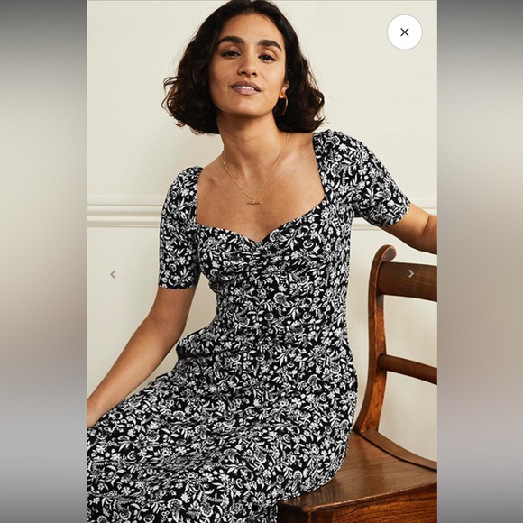 Boden Sweetheart Jersey Midi Dress - Picture 2 of 7